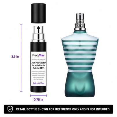 Jean Paul Gaultier Le Male FragMini spray, retail bottle shown for reference only