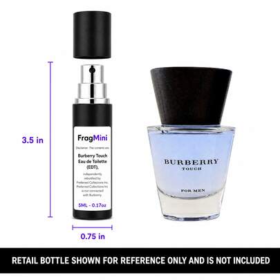 Burberry Touch FragMini spray, retail bottle shown for reference only
