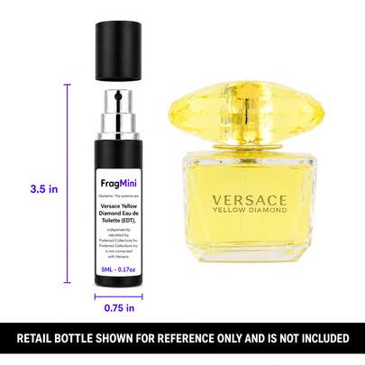 Versace Yellow Diamond FragMini spray, retail bottle shown for reference only