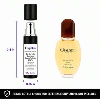 Calvin Klein Obsession for Men FragMini spray, retail bottle shown for reference only