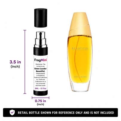 Estée Lauder Beautiful FragMini spray, retail bottle shown for reference only